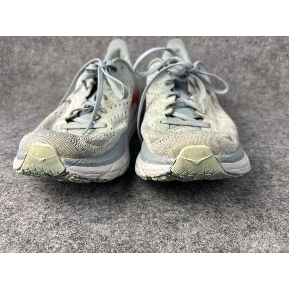 Hoka Clifton 8 Running Shoes Mens 10.5 Blue Orange Athletic Sneakers 1119393